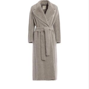 Max mara mohair/alpaca long coat with belt
